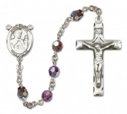 St. Kieran Sterling Silver Heirloom Rosary Squared Crucifix [RBEN0268]