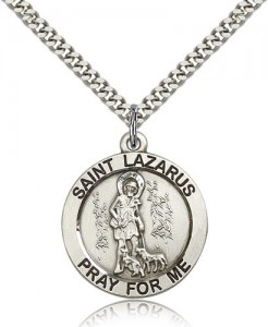 Men's Round Saint Lazarus Medal [BM0775]