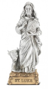 Saint Luke the Evangelist Pewter Statue 4 Inch [HRST482]
