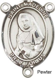 St. Madeline Sophie Barat Rosary Centerpiece Sterling Silver or Pewter [BLCR0336]