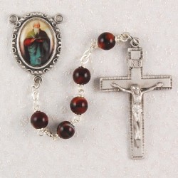 St. Matthew Brown Wood Rosary [MVER0018]