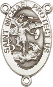 St. Michael Coast Guard Sterling Silver Rosary Centerpiece [BLCR0143]