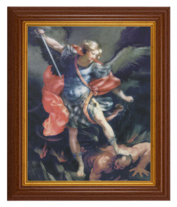 St. Michael by Reni 8x10 Textured Artboard Dark Walnut Frame [HFA5520]