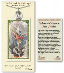 St. Michael the Archangel Medal in Pewter with Prayer Card [BLPCP021]