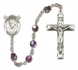 St. Peter Canisius Sterling Silver Heirloom Rosary Squared Crucifix [RBEN0319]