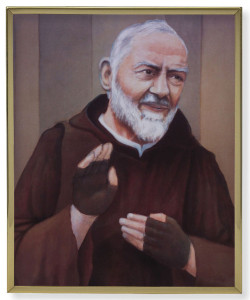 St. Pio Gold Framed Print [HFA0201]