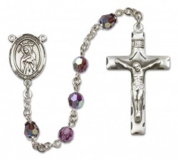 St. Regina Sterling Silver Heirloom Rosary Squared Crucifix [RBEN0336]