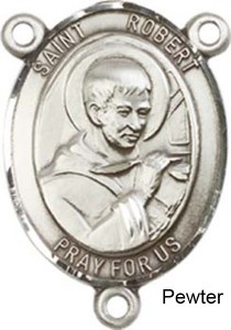 St. Robert Bellarmine Rosary Centerpiece Sterling Silver or Pewter [BLCR0263]