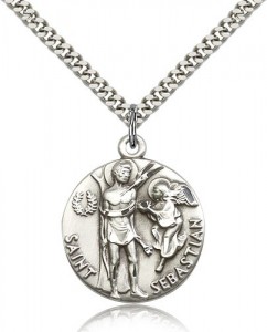 Men's Round St. Sebastian Medal [BM0933]