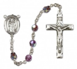 St. Stanislaus Sterling Silver Heirloom Rosary Squared Crucifix [RBEN0394]