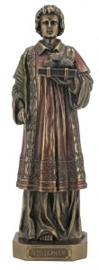 St. Stephen Statue, Bronzed Resin - 9 inch [GSS074]