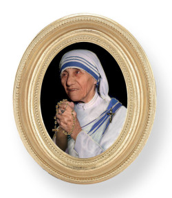 St. Teresa of Calcutta Small 4.5 Inch Oval Framed Print [HFA4737]