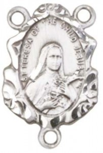 St. Teresa Sterling Silver Rosary Centerpiece [BLCR0125]