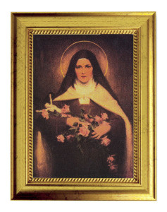 St. Therese Print by Chambers 5x7 Print in Gold-Leaf Frame [HFA5248]