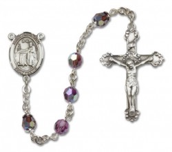 St. Valentine of Rome Sterling Silver Heirloom Rosary Fancy Crucifix [RBEN1411]