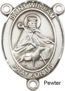St. William of Rochester Rosary Centerpiece Sterling Silver or Pewter [BLCR0280]
