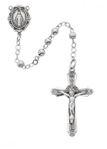 Sterling Silver 4MM Rosary [MVRB1196]