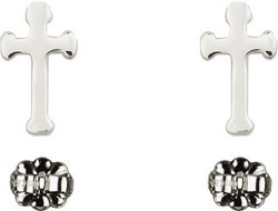 Sterling Silver Cross Post Earrings [BC0130]
