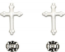 Sterling Silver Cross Post Earrings [BC0154]