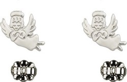 Sterling Silver Guardian Angel Post Earrings [BC0126]
