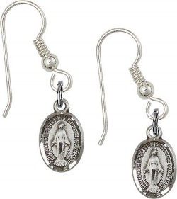 Sterling Silver Miraculous French Wire Earrings [BC0113]