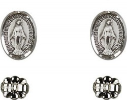 Sterling Silver Miraculous Post Earrings [BC0114]