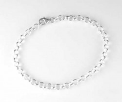 Sterling Silver Rolo Charm Bracelet [CHBR1000]