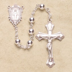 Sterling Silver with Swarovski Beads Rosary [RB3324]