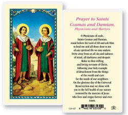 Sts Cosmos And Damian Laminated Prayer Card [HPR427]