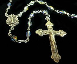 Swarovski Crystal Miraculous Rosary in Sterling Silver [HMBR044]