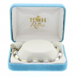 Swarovski Crystal Rosary Bracelet with Oval Beads [HRB1005]