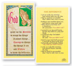 The Difference Serenity Laminated Prayer Card [HPR754]