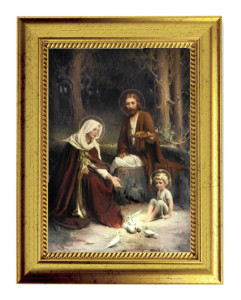 The Holy Family Print by Chambers 5x7 Print in Gold-Leaf Frame [HFA5258]