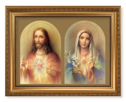 The Sacred Hearts with Lily 12x16 Framed Print Artboard [HFA5142]