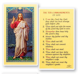 The Ten Commandments Laminated Prayer Card [HPR129]
