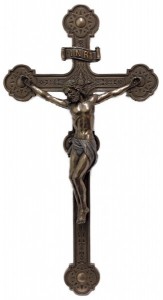 Veronese Wall Crucifix, Bronzed Resin - 14 Inches [GSCH7643]