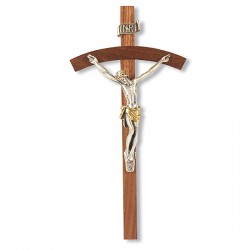Arched Wall Cross with Giglio Corpus - 8 inch [CRX4078]