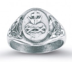 Women's Sacred Heart of Jesus Ring Sterling Silver [HMR013]