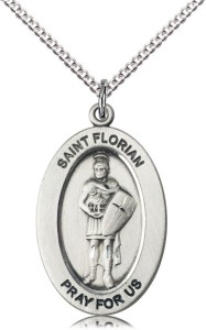 Women's St. Florian of Fire Fighters Necklace [DM1034]