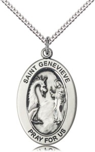 Women's St. Genevieve of the Army Corp Necklace [DM1041]