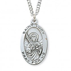 Women's St. Lucy Medal Sterling Silver [MVM1073]