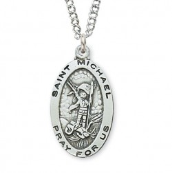 Women's St. Michael Medal Sterling Silver [MVM1042]
