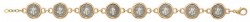 Women's Two-Tone St. Benedict Charm Bracelet [MCBR0023]
