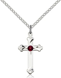 Youth Cross Pendant with Birthstone Options [BLST0667]