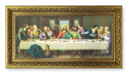 Zabateri Last Supper Print in Ornate Gold-Leaf Frame - 2 Sizes [HFA4790]