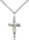 Dainty Crucifix Pendant Etched Accents for Women