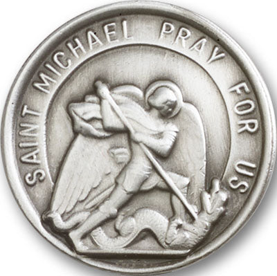 St. Michael the Archangel Round Visor Clip