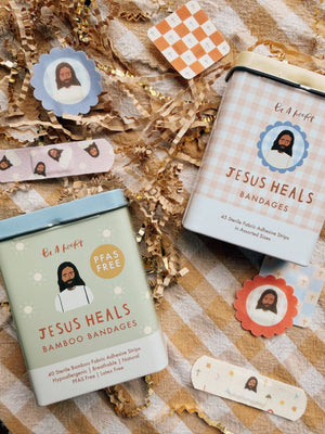 Jesus Heals Bamboo Bandages, Latex-Free & PFAS-Free, 40 Count