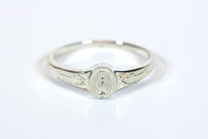 Miraculous Medal Sterling Silver Ring