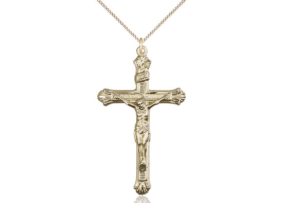 Men's Slim Textured Crucifix Necklace